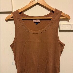 Universal Thread Brown Ribbed Tank Top